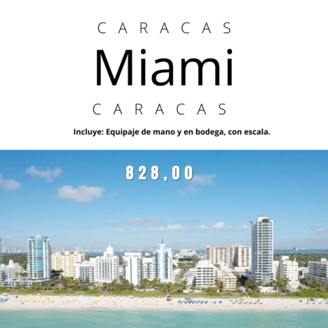 Vuela con escala a Miami